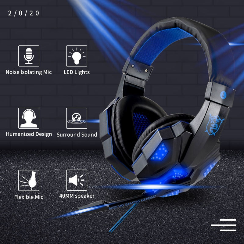 GamerGlow Wired Headset