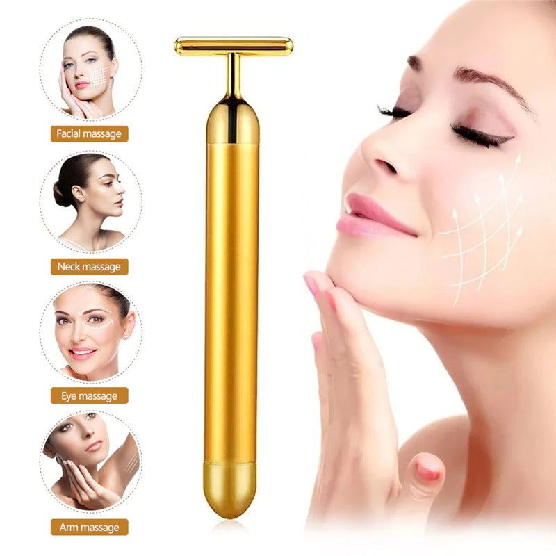 GoldGlow Facial Roller